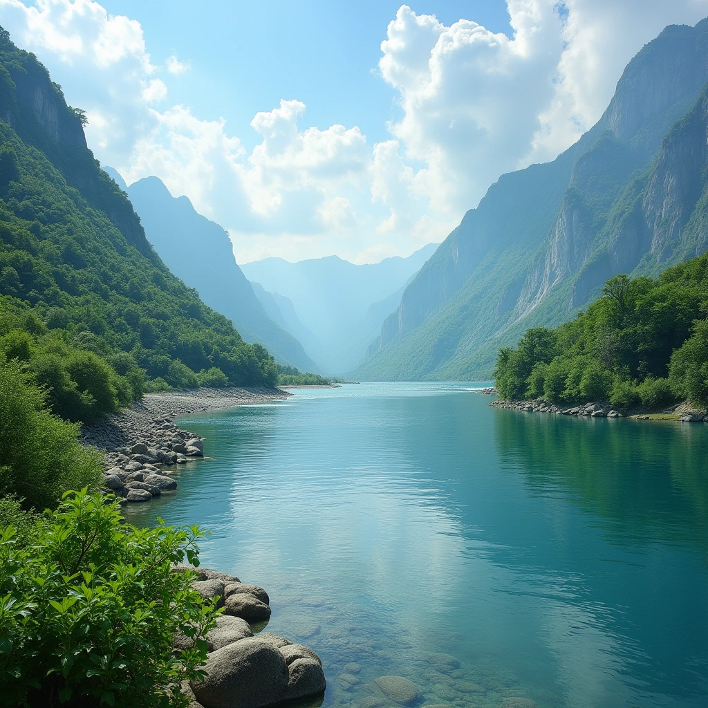 Imagen de aguas claras de un rio